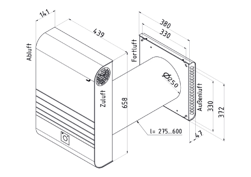 ComfoAir 70 - Decentralised Ventilation Unit